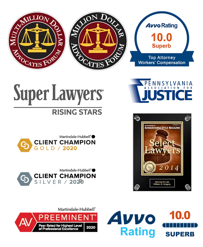 RG Injury Law - One of the Best Firms in Lancaster - Awards & Credentials - Attorneys Rankin & Gregory