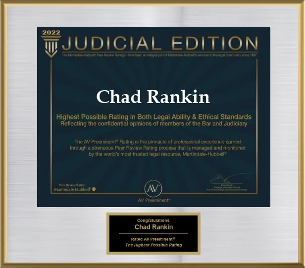 AV Preeminent Award - Chad Rankin