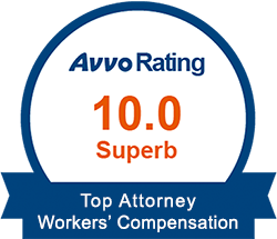 TOP ATTORNEY WORKERS' COMPENSATION AVVO 10 SUPERB RATING