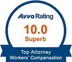 TOP ATTORNEY WORKERS' COMPENSATION AVVO 10 SUPERB RATING