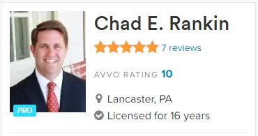 Lancaster Attorney Chad Rankin - AVVO Rating 10