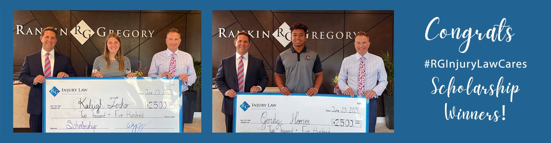 Rankin & Gregory is proud to award our 2021 #RGInjuryLawCares college scholarships!